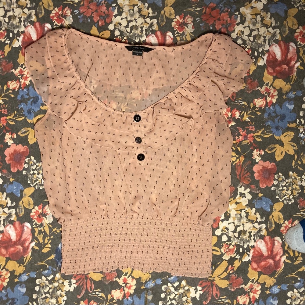 Sheer Ruffle Blouse - Picture 1 of 5